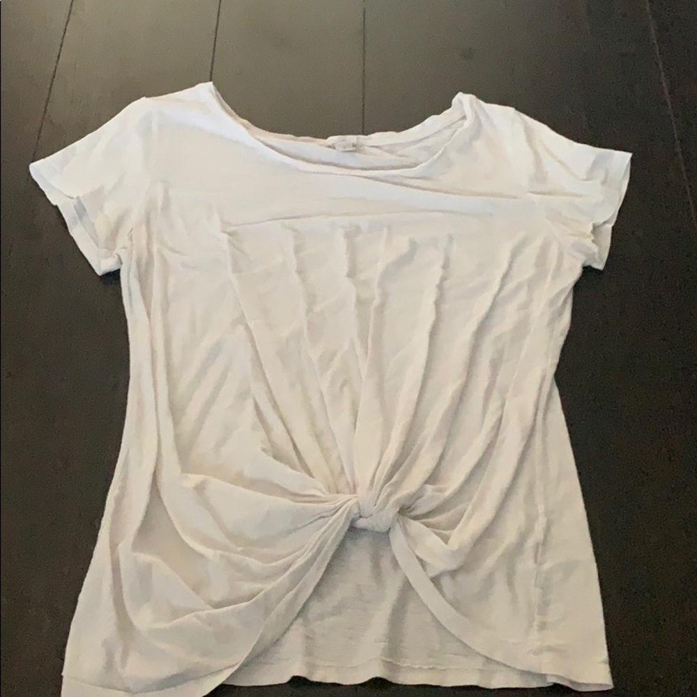 White faux knot t shirt